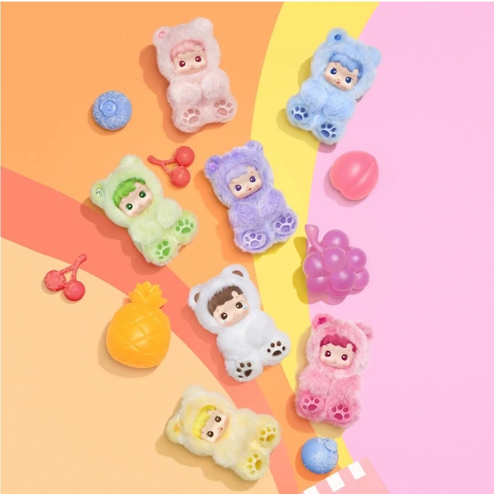 POP MART HACIPUPU Gummy Bear Plush Pendant Green Apple 🍏 - Picture 4 of 4